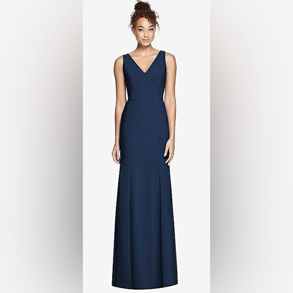 Dessy Collection Bella Bridesmaids Dress BB116 | Crepe | Midnight Navy - Picture 3 of 9